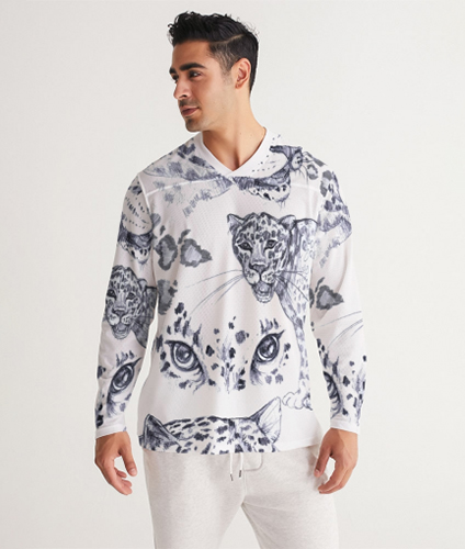 Men's All-Over Print Long Sleeve Sports Jersey