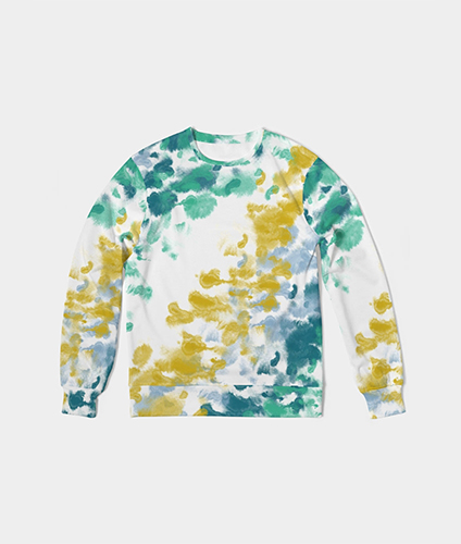 Men's All-Over Print Classic French Terry Crewneck Pullover